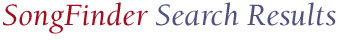 SongFinder Search Results